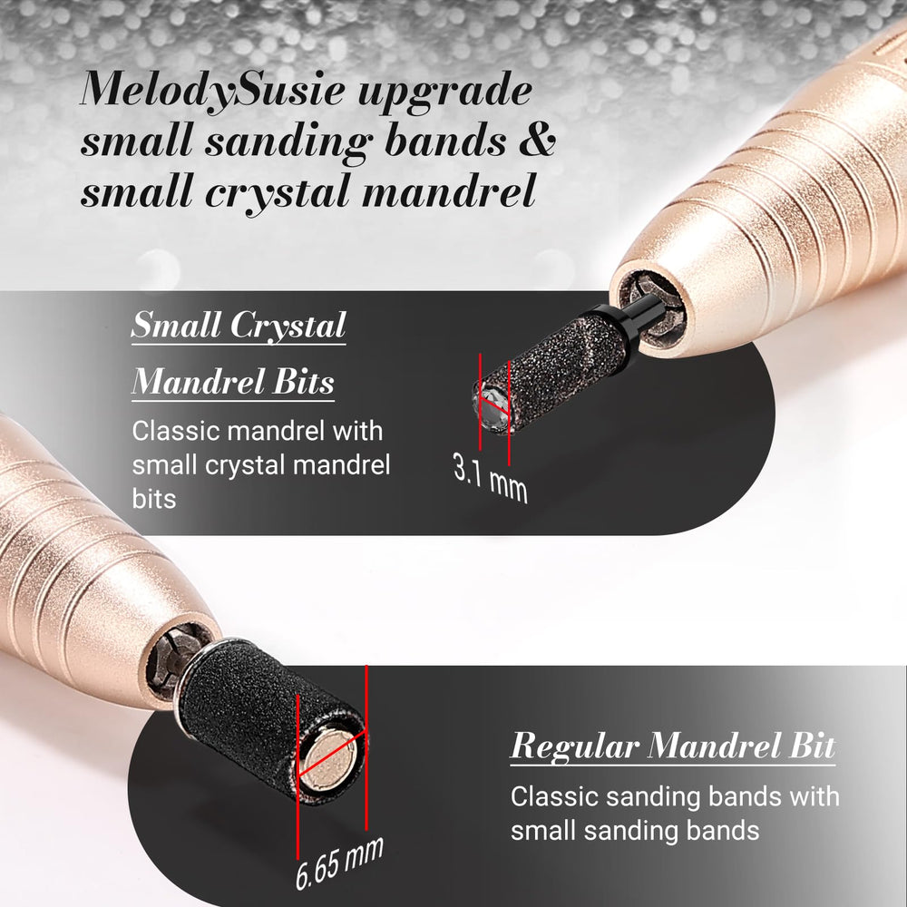Mandril MelodySusie de 3.1 mm para fijar bandas y lijado fino.