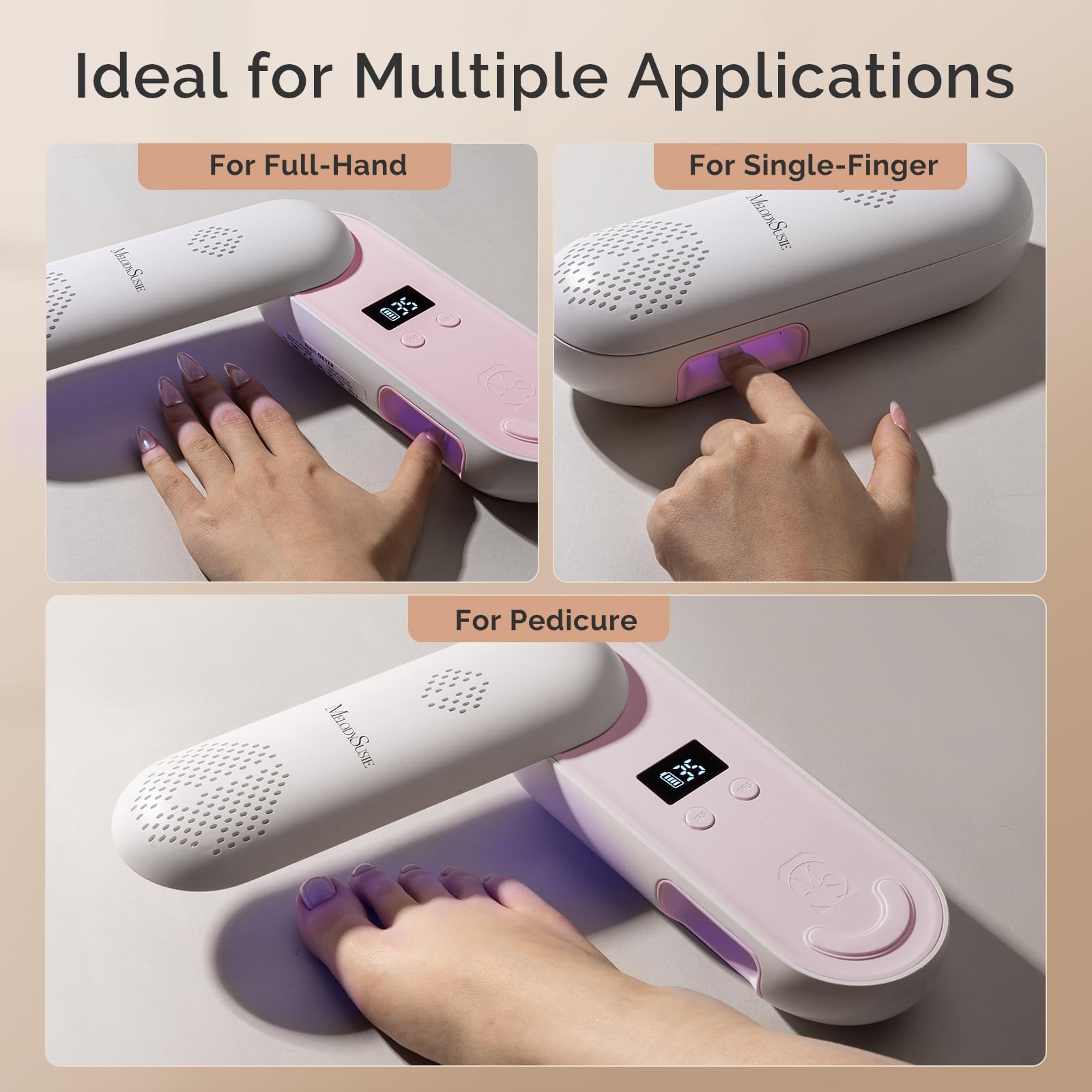 MelodySusie P-PLUS20F en rosa, ideal para estuche de manicura