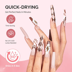 MelodySusie adhesión prolongada, ideal para uñas postizas de uso diario.
