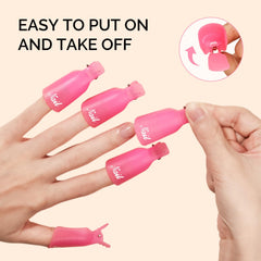 MelodySusie tapas de remojo para gel uñas, retirada limpia y sin desorden