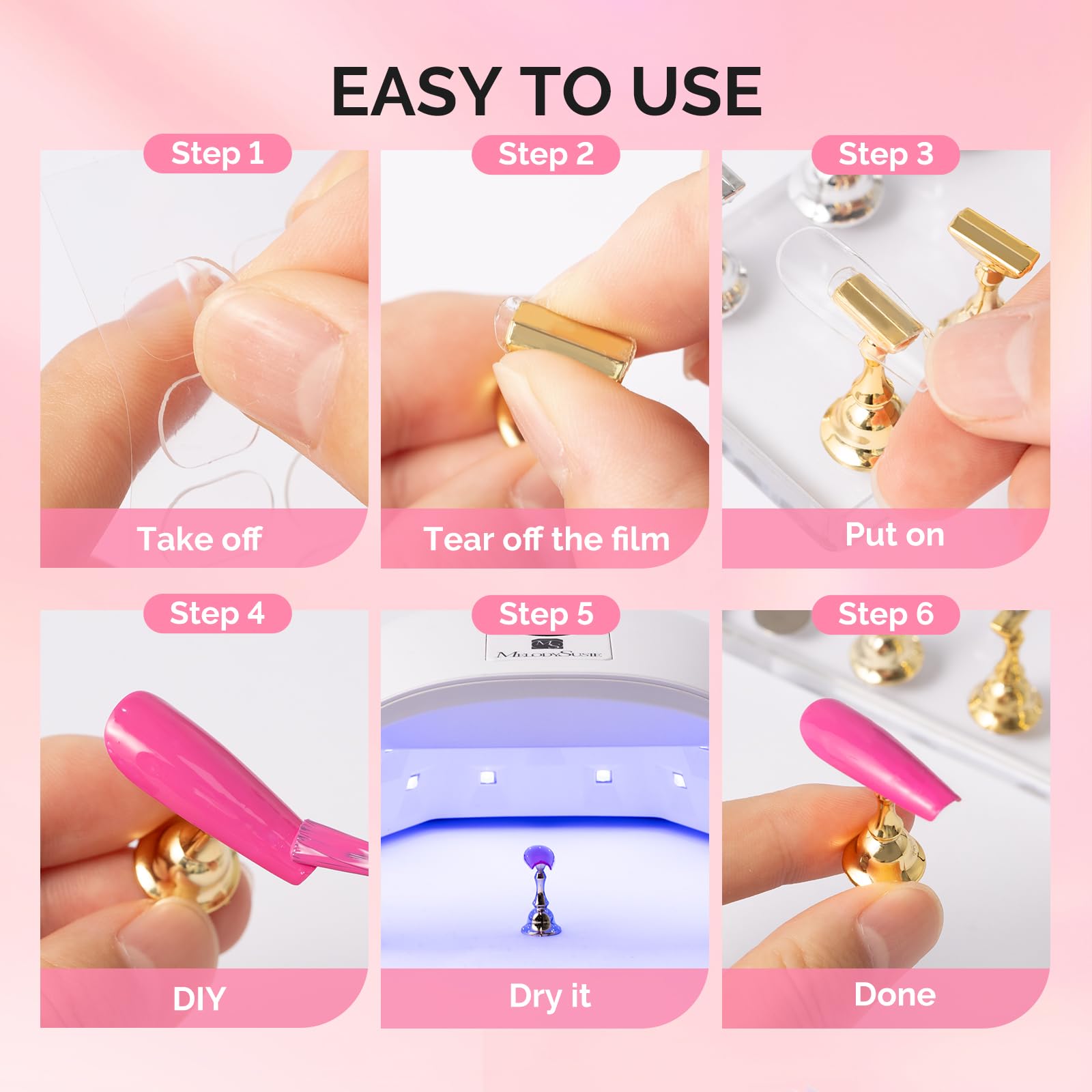 MelodySusie uso práctico para practicar pintura de uñas en la base.