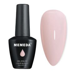 MEMEDA Esmalte gel neutro con pincel, cobertura uniforme para uñas.