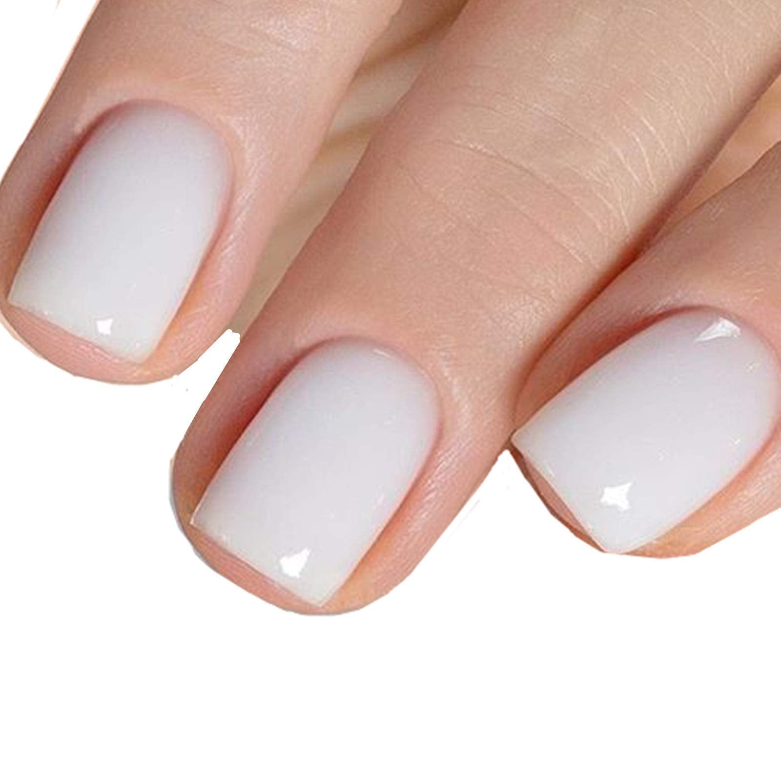 MEMEDA Esmalte Gel Nude Blanco Lechoso en botella, acabado suave y duradero