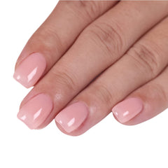 MEMEDA Esmalte gel tono neutro en aplicación, efecto liso y uniforme en uñas