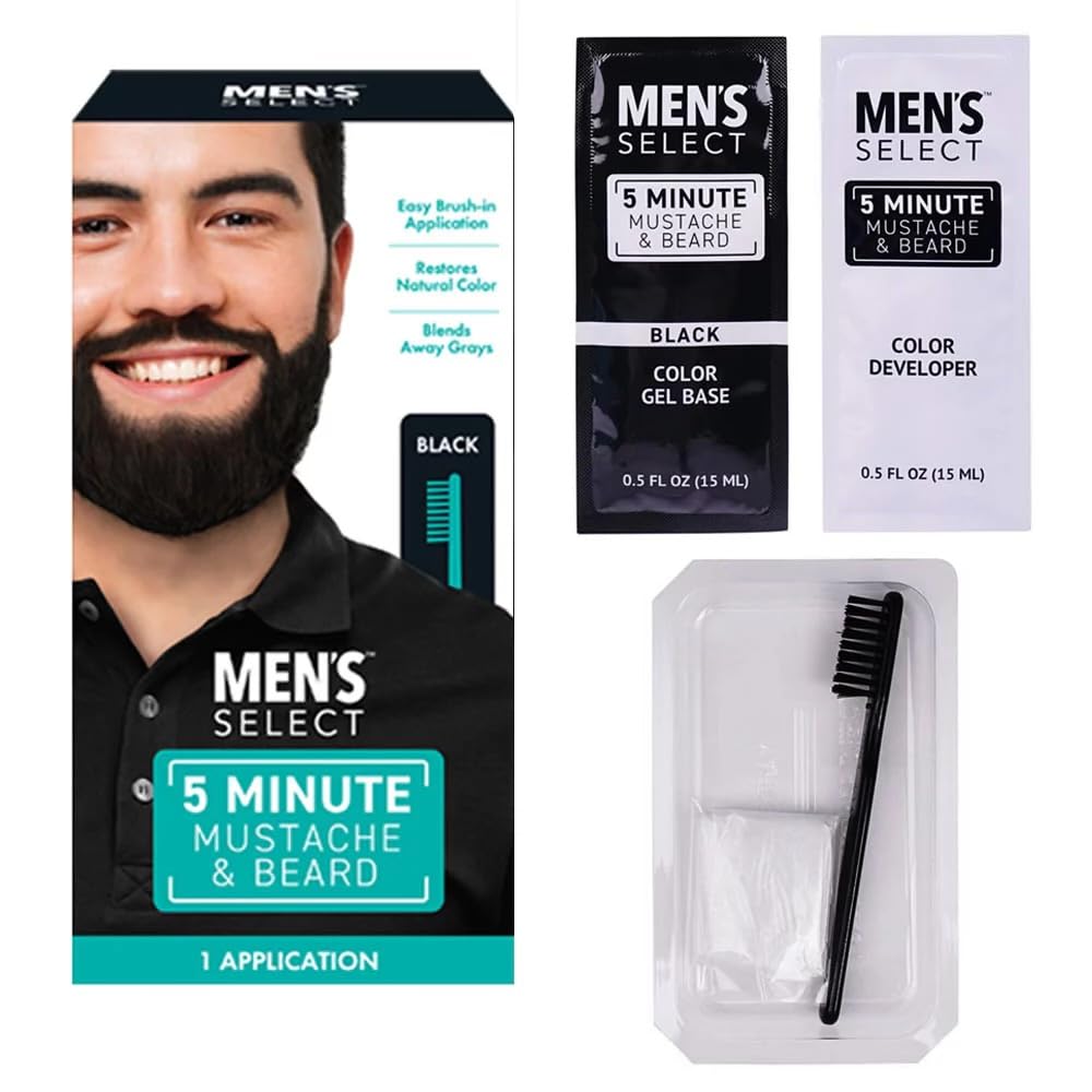 Aplicación rápida de Men's Select en 5 minutos para bigote y barba