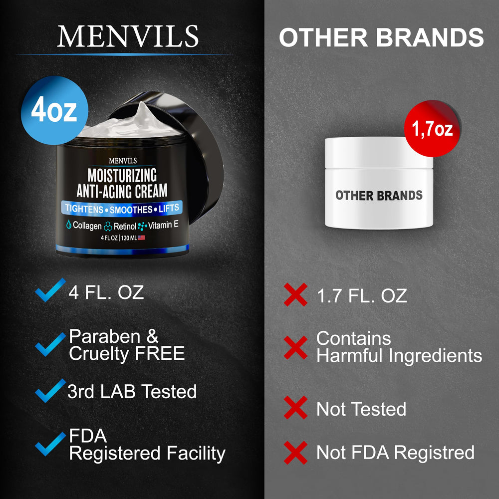 Menvils crema facial, textura suave para uso nocturno y bienestar de la piel.