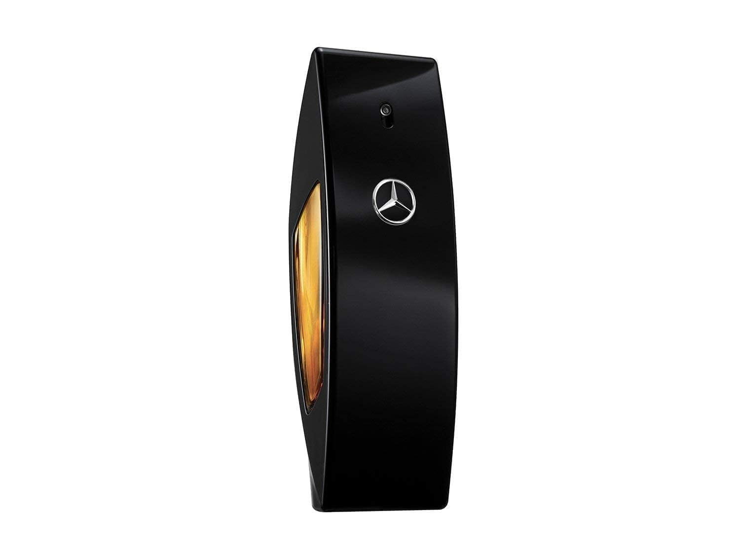 Mercedes-Benz Club Black: etiqueta frontal con diseño icónico y compacto.