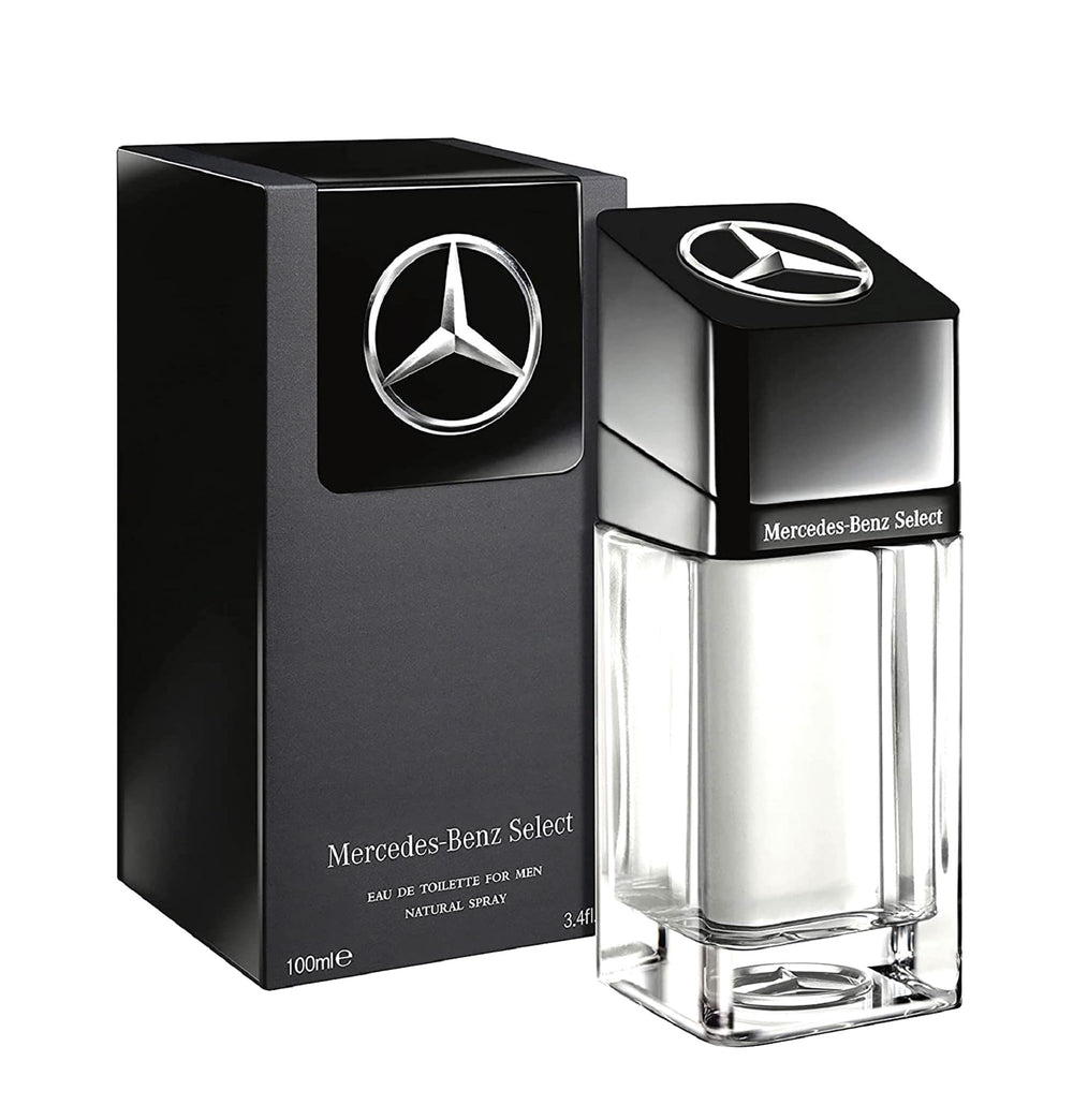 Mercedes-Benz Select botella de lujo, diseño elegante para uso diario.