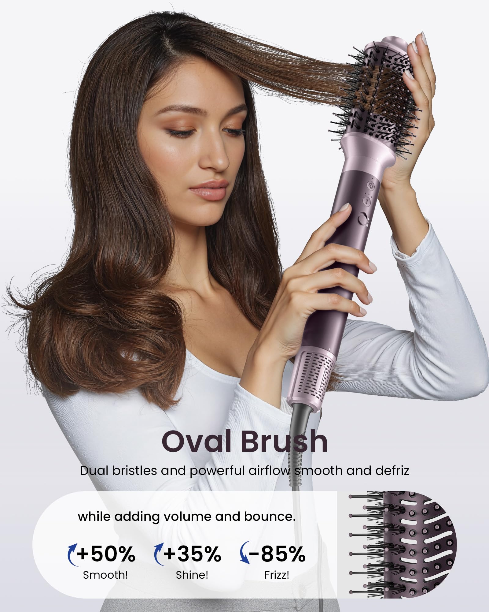 MESCOMB: sensor de calor evita daños y mantiene el cabello estable.