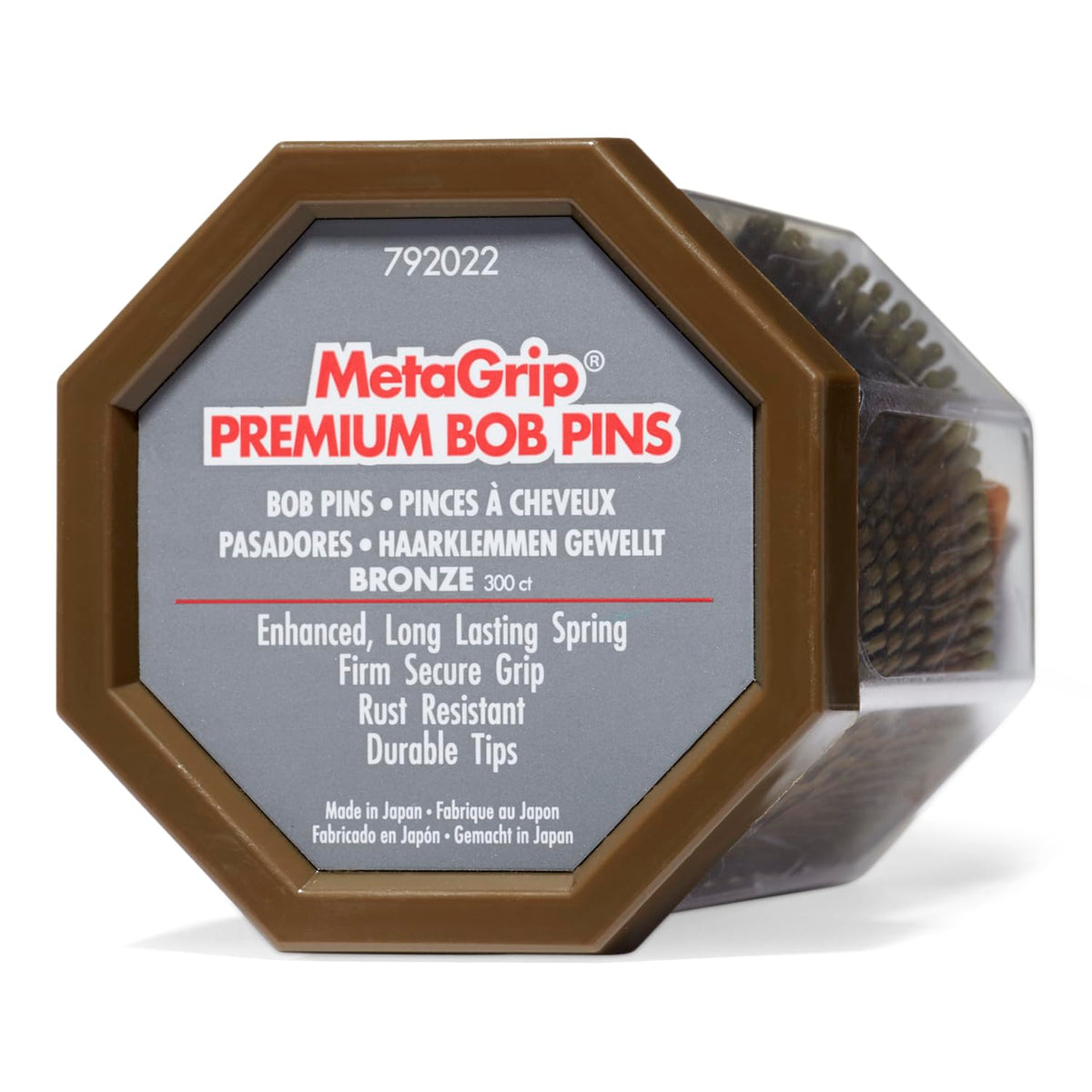 MetaGrip pinzas bronce premium para el cabello, agarre firme para peinados.