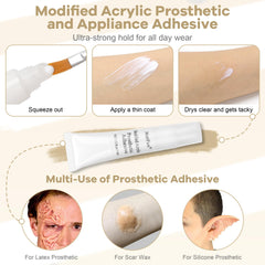 MetFun adhesivo prostético 0.5 oz para fijación duradera.