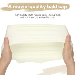 MetFun capucha calva tono piel para cobertura de cabello en efectos especiales.