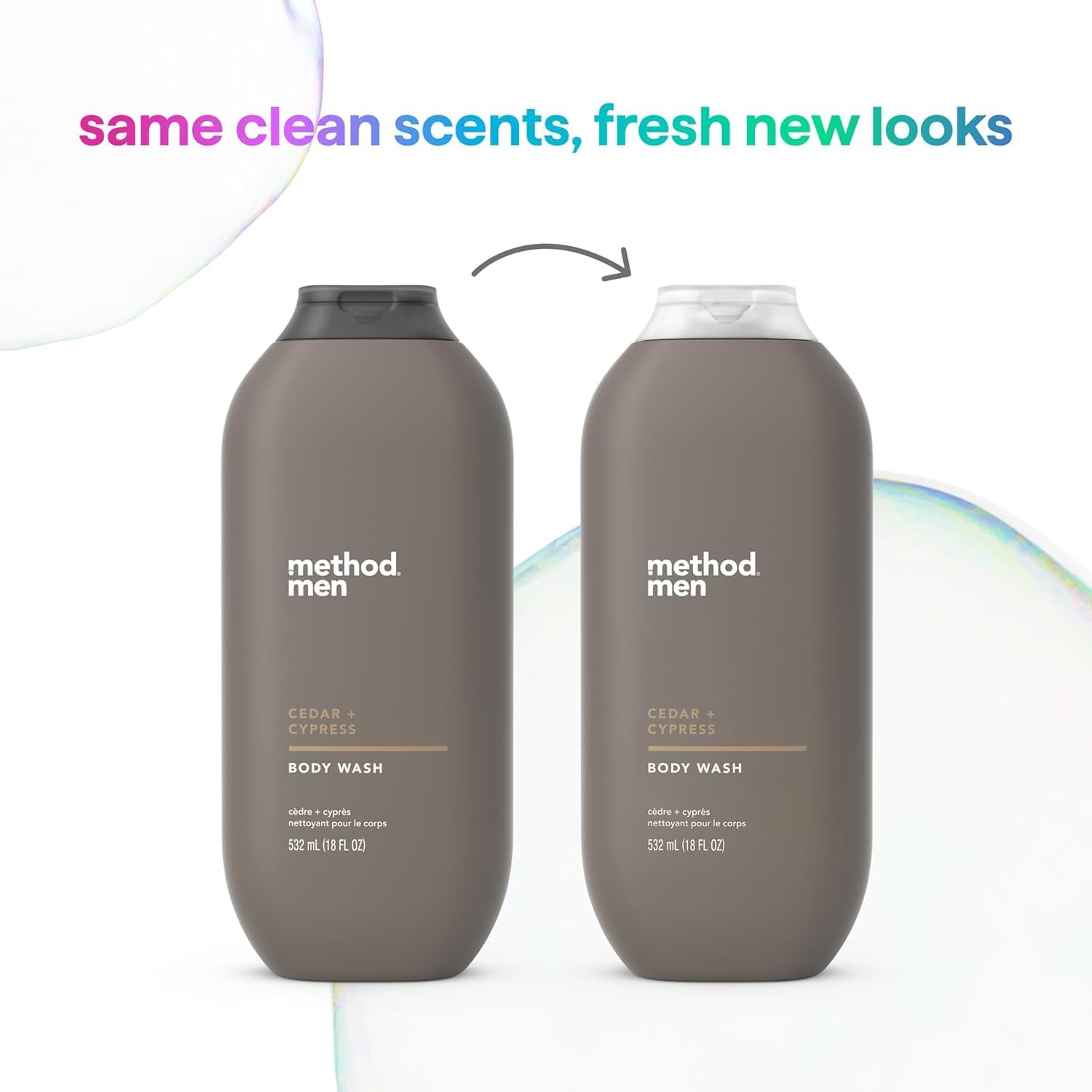 Method Men: diseño clásico del envase para el baño.