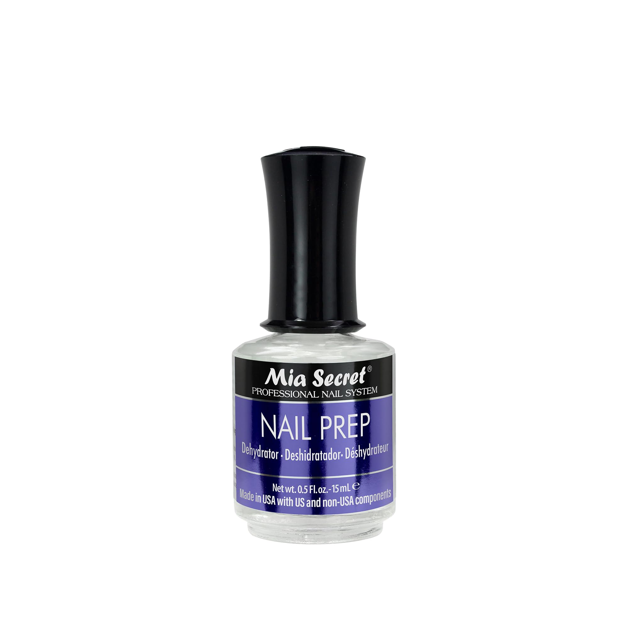 Mia Secret deshidratante sin ácido en botella de 15 ml para preparación de uñas