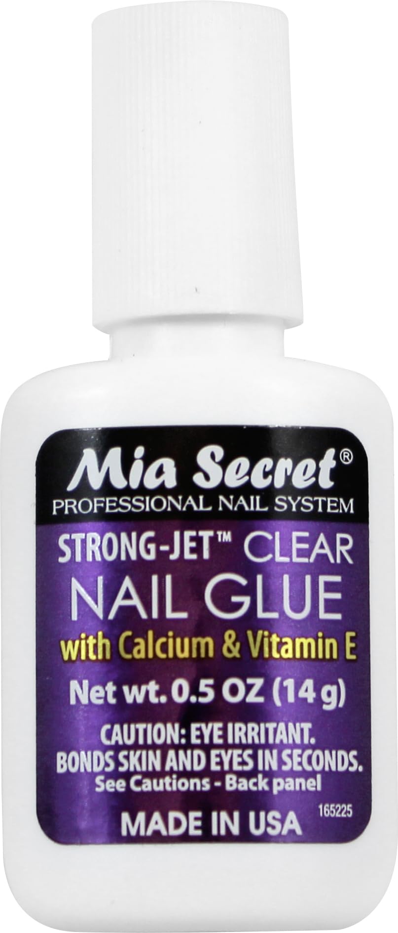 Mia Secret, pegamento para uñas, brocha precisa para aplicación limpia.