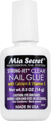 Mia Secret, pegamento para uñas, brocha precisa para aplicación limpia.