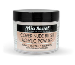 Polvo acrílico Mia Secret beige rosado 2oz para extender uñas y acabado duradero.