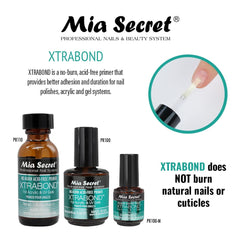 Mia Secret Xtra Bond primer sin ácido para adherencia mejorada en gel y acrílico.
