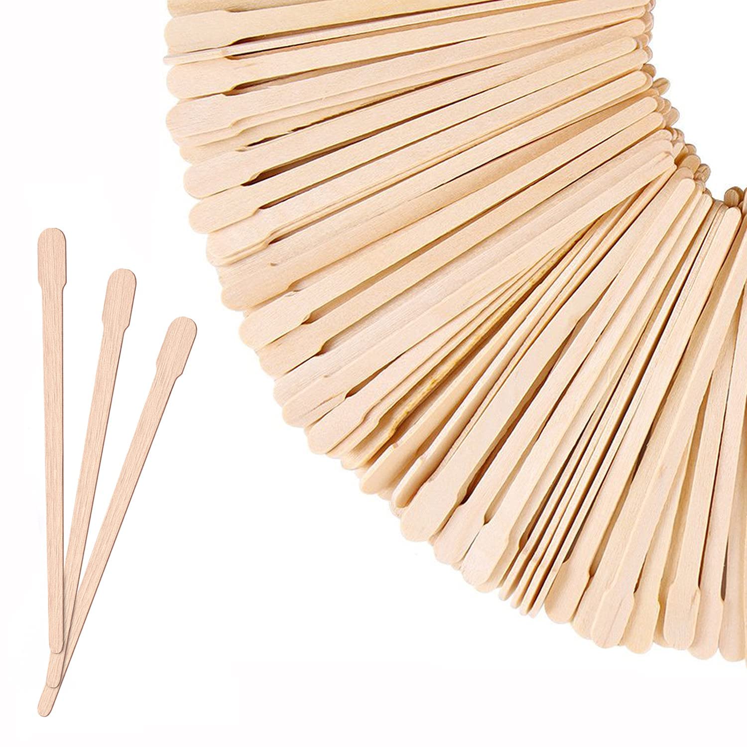 Palitos de cera de madera Mibly, empaque de 200 pzs para uso doméstico cómodo.