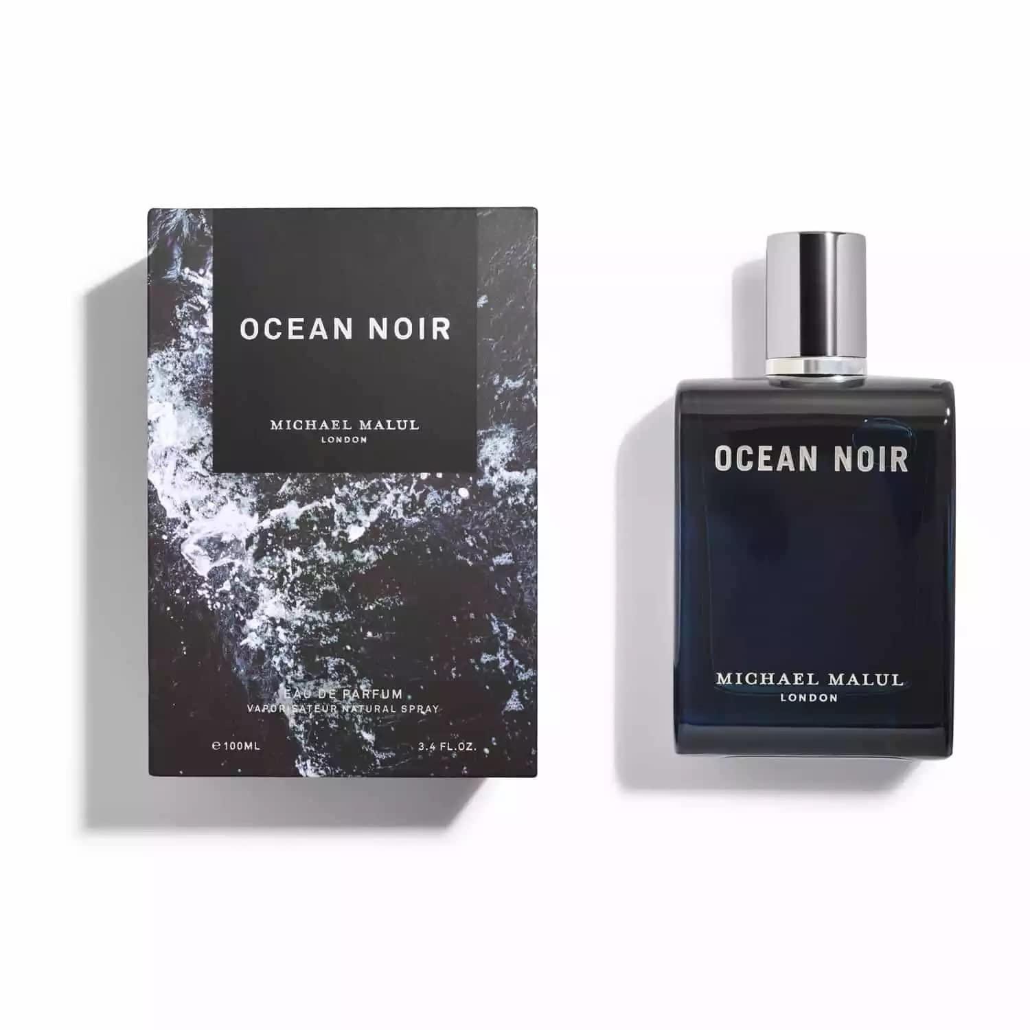 Caja de empaque Ocean Noir lista para regalo de Michael Malul.