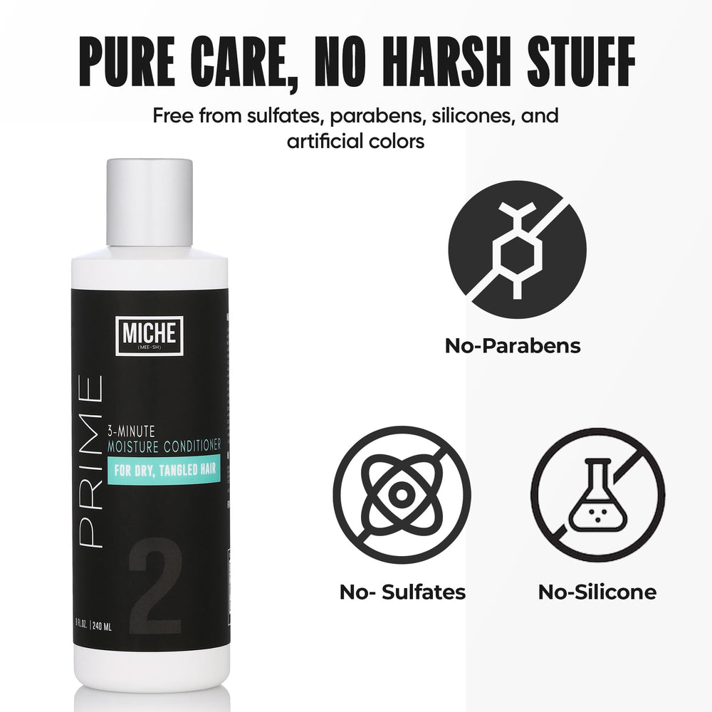 Miche Beauty Prime 3 Minutos: acondicionador ligero para cabello fino y manejable.