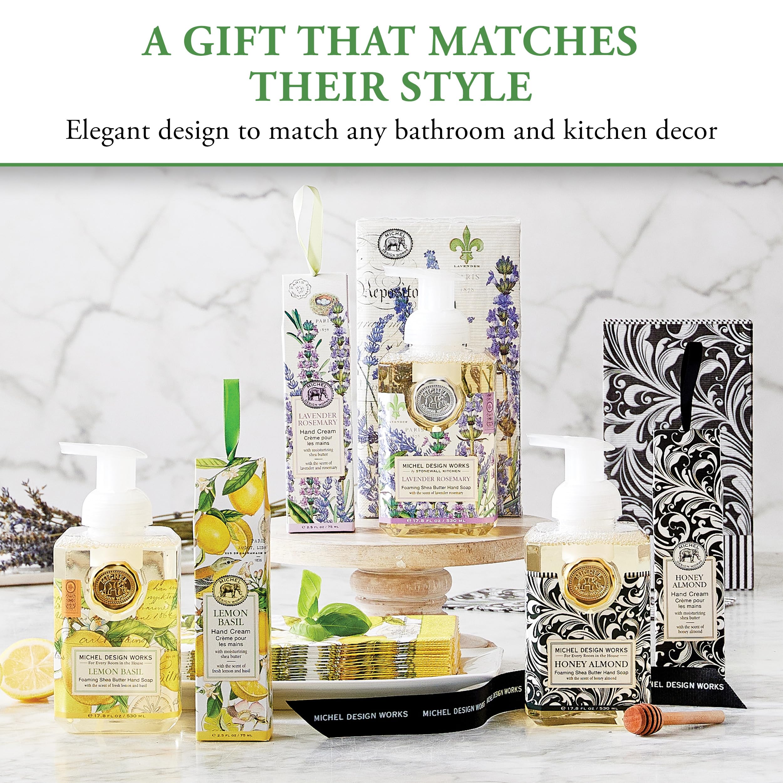 Conjunto de productos Michel Design Works para el cuidado del hogar