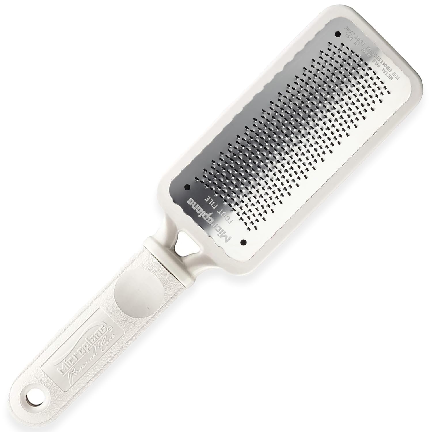 Microplane Colossal: lima de pies frontal para pedicura suave en casa.