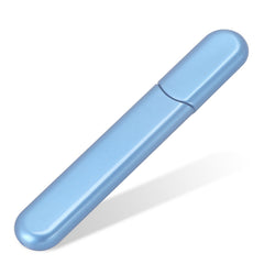 MiDenso lima de uñas de cristal azul, acabado suave para uñas naturales y acrílicas.