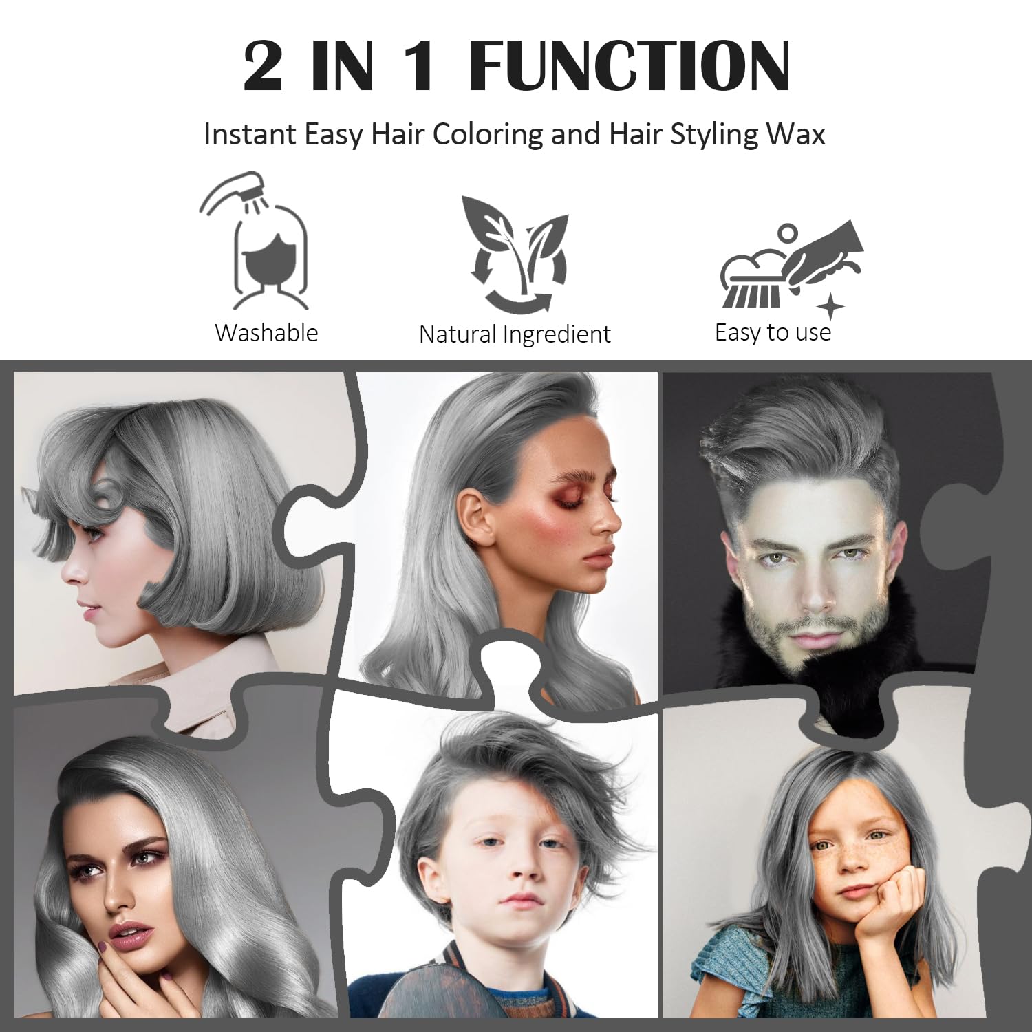 Mifeloy Cera-tinte gris plata: color duradero con acabado suave.