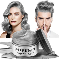 Mifeloy Spray: aplicación fácil para un estilo temporal en pelo gris plateado.