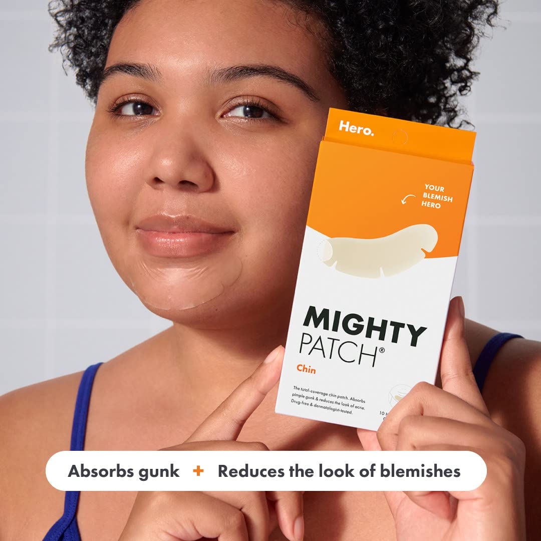 Mighty Patch Chin parche con cobertura total para barbilla y mejora visual de imperfecciones.