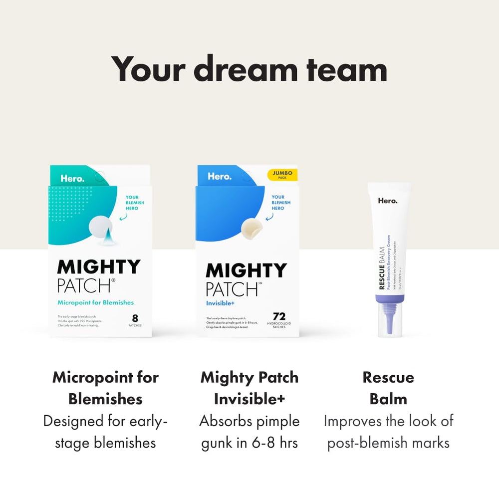 Mighty Patch Invisible+ para espinilla: tratamiento suave para puntos blancos y granos.