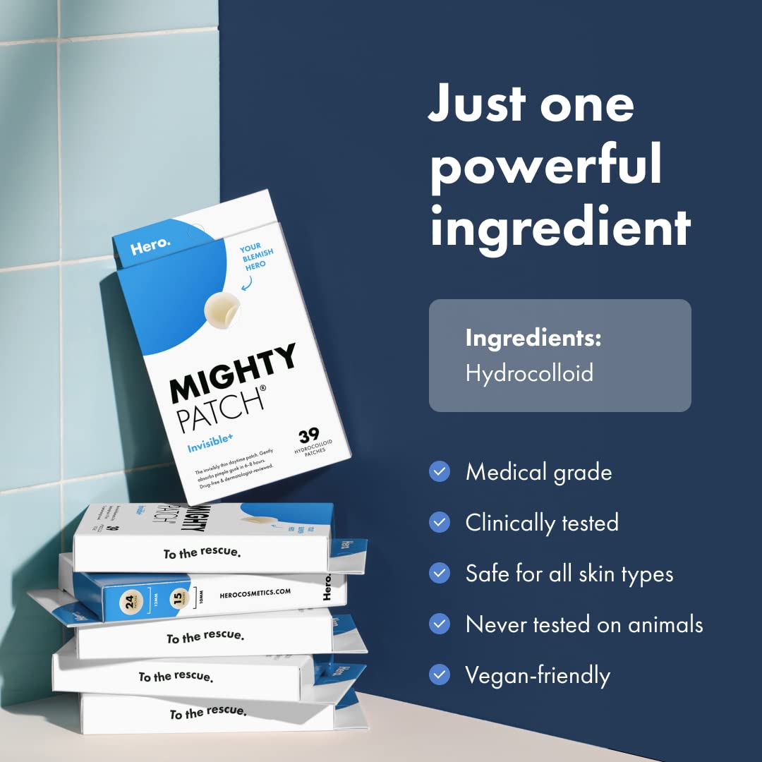 Mighty Patch Invisible+ parche-pequeño: opción discreta para brotes pequeños