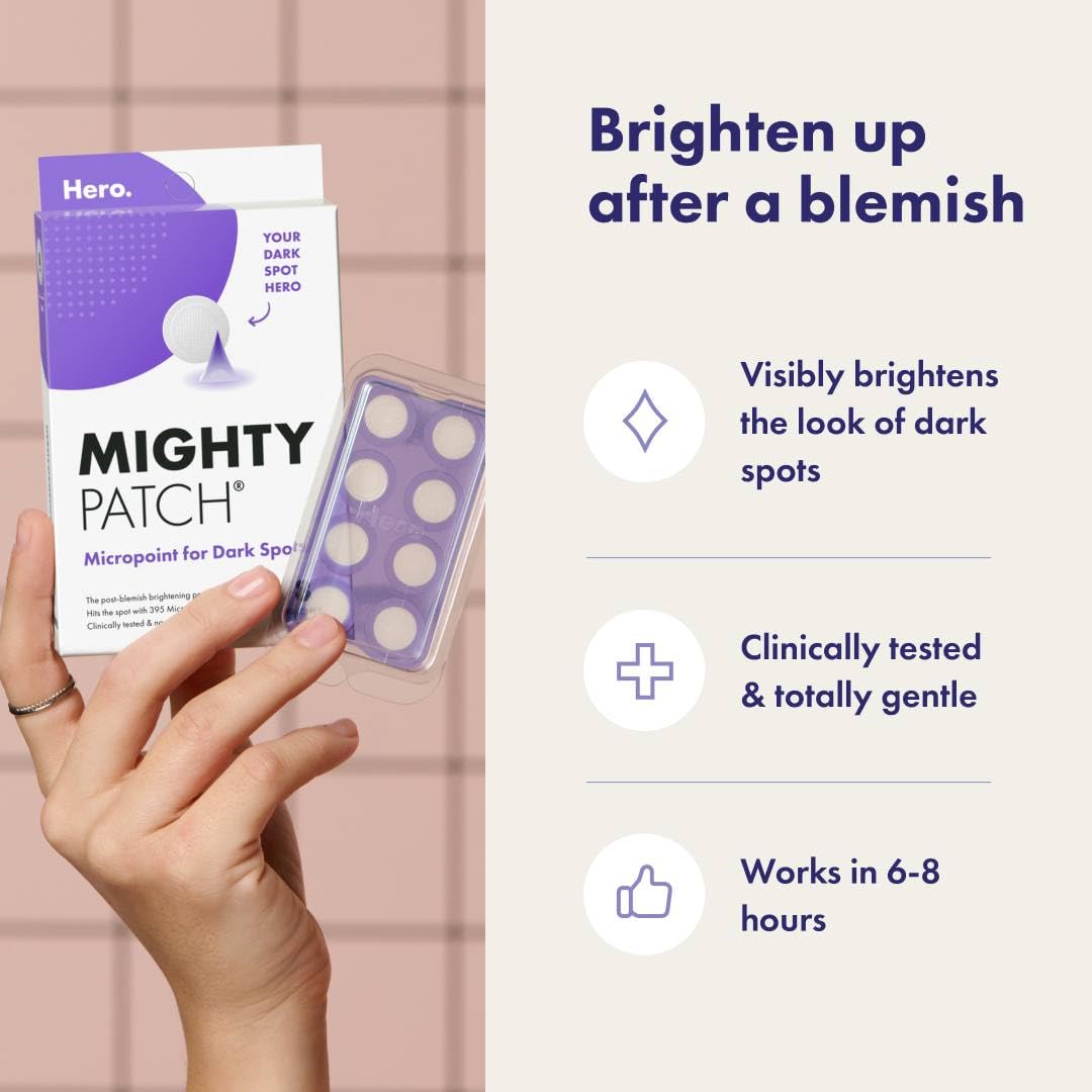 Mighty Patch Micropoint 18 mm patch covering a dark spot