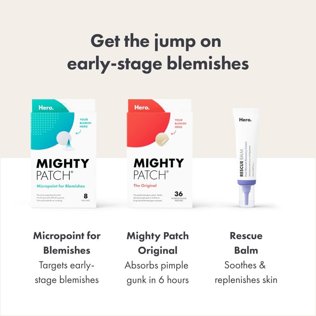 Mighty Patch Micropoint Grande: set de 8 parches para tratamiento localizado