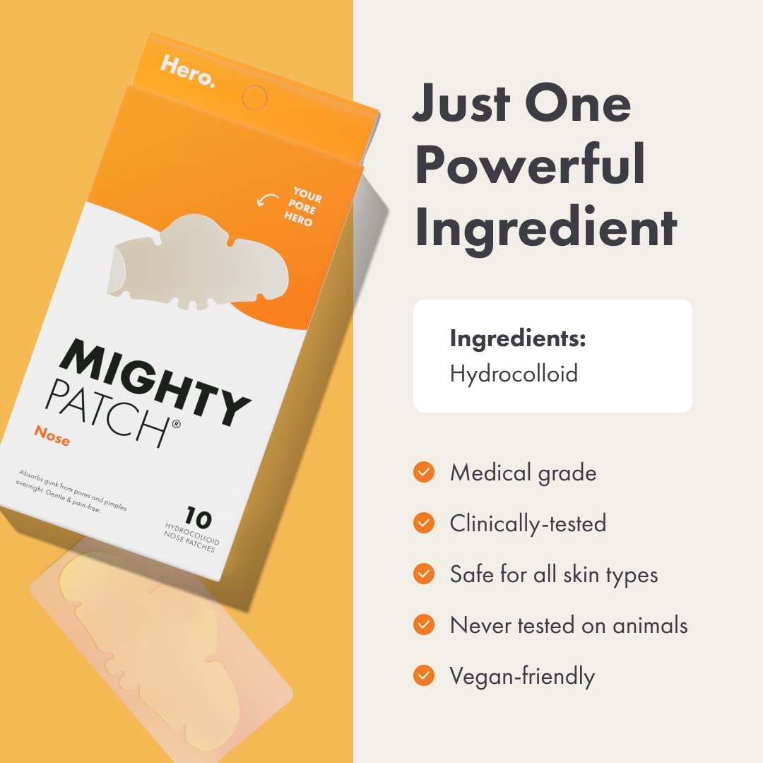 Mighty Patch Nariz: adhesión suave que facilita retirar sin dolor