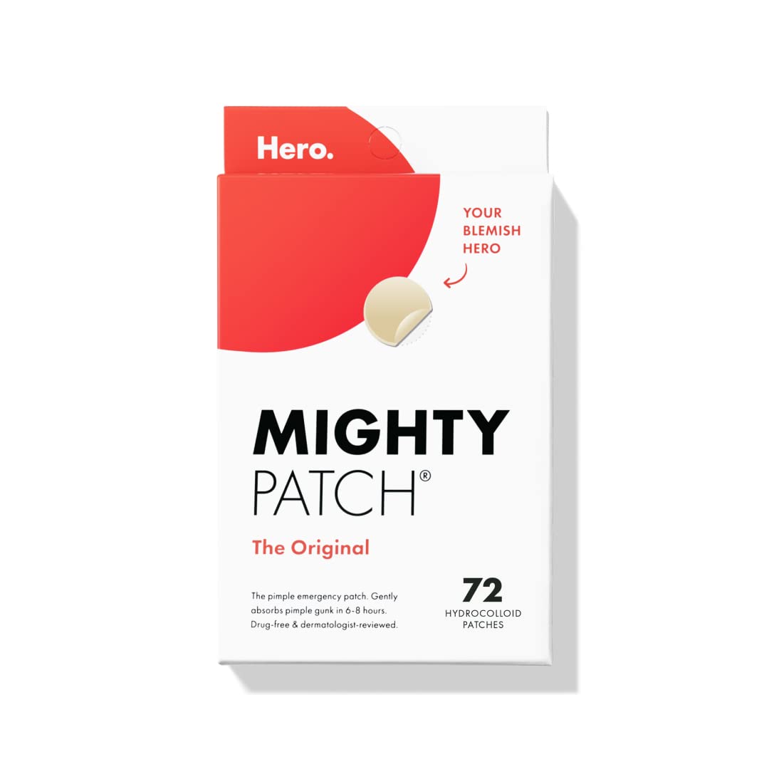 Mighty Patch Original en caja, promueve cuidado nocturno para piel más clara al despertar.
