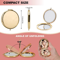 MIHAGUTY Espejo plegable para bolso con diseño delgado, perfecto para viajes.
