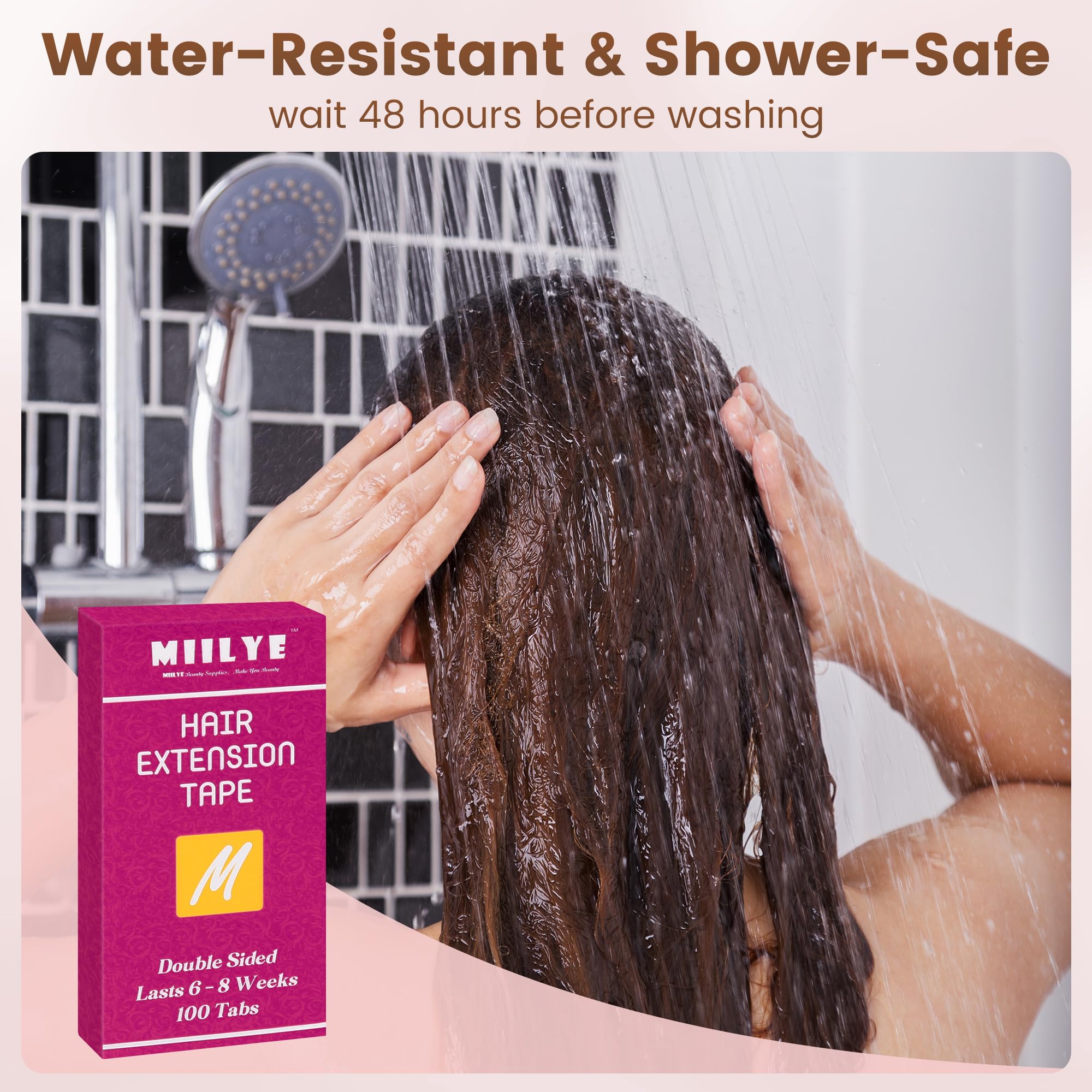 Adhesión de más de seis semanas MIILYE para extensiones confiables.