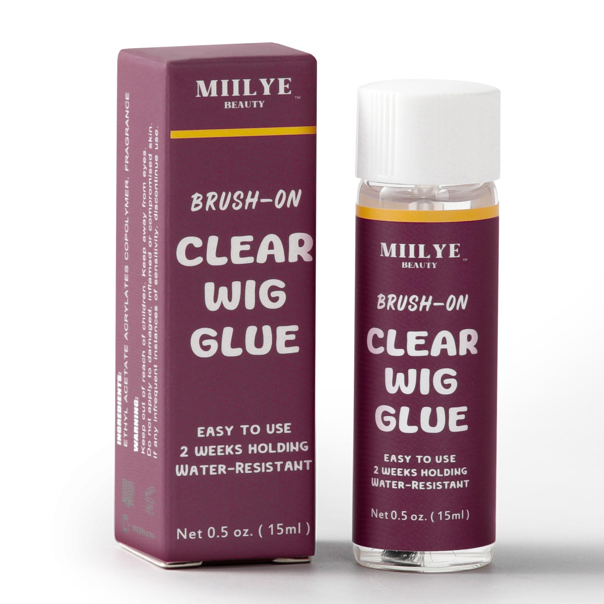 MIILYE BEAUTY pegamento lace impermeable, aplicación precisa y sin hilos