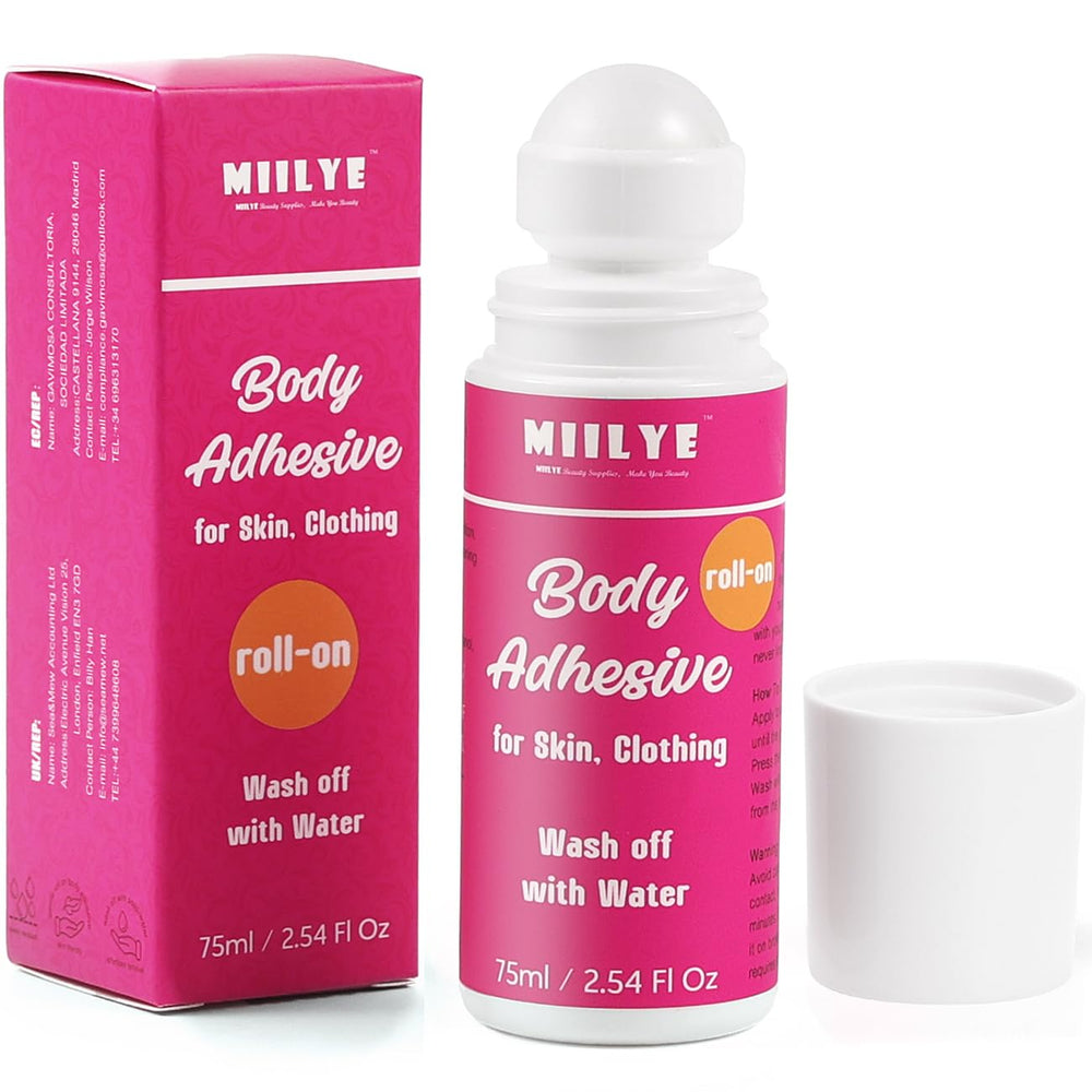 MIILYE roll-on: aplicación precisa para adherir ropa a la piel.