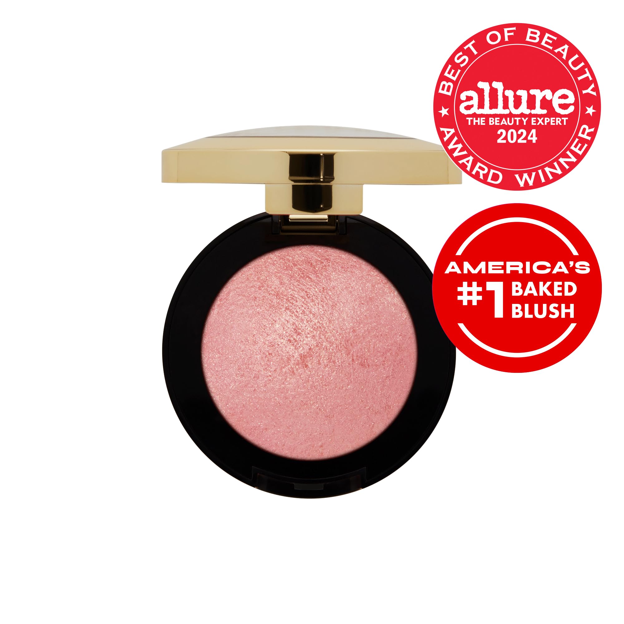 Milani Baked Blush Corallina: acabado irisado para iluminación sutil.