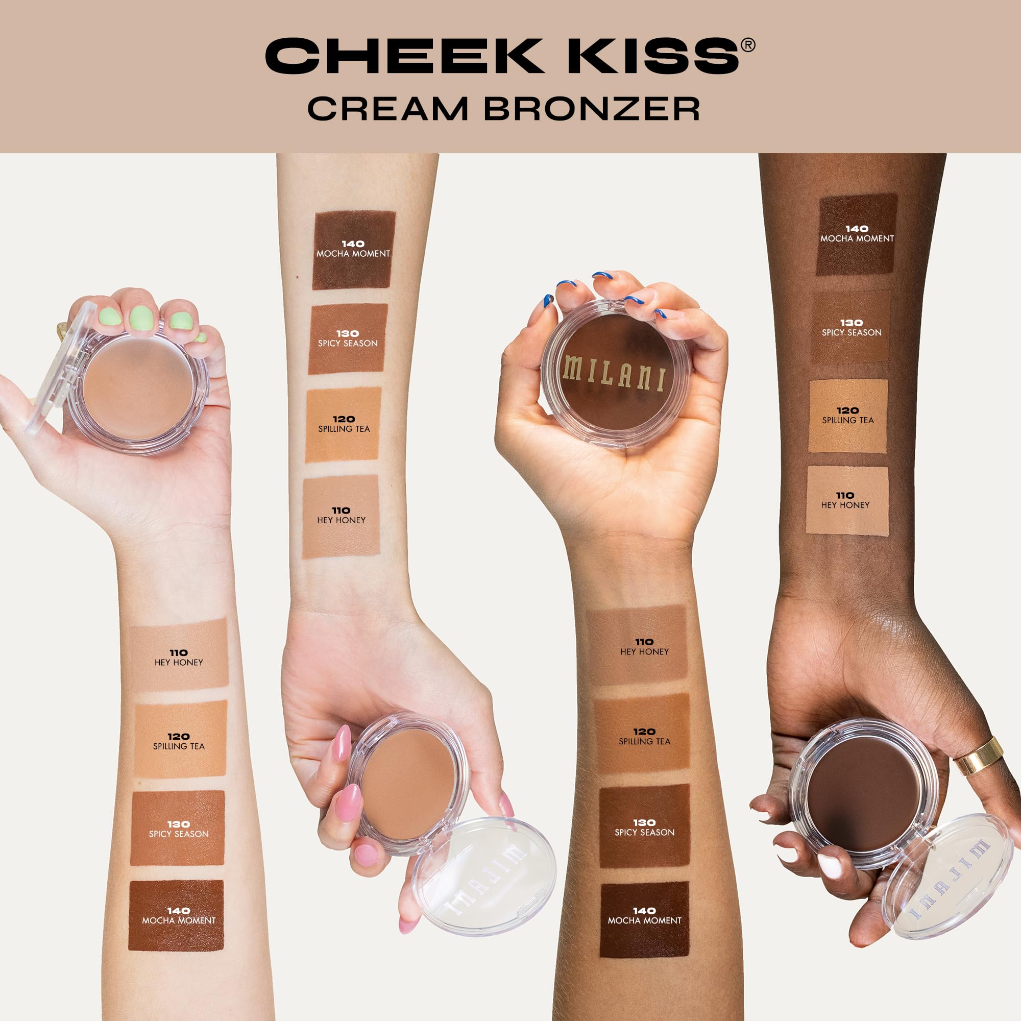 Milani Bronceador Cremoso para Pómulos, textura sedosa que se difumina con facilidad.