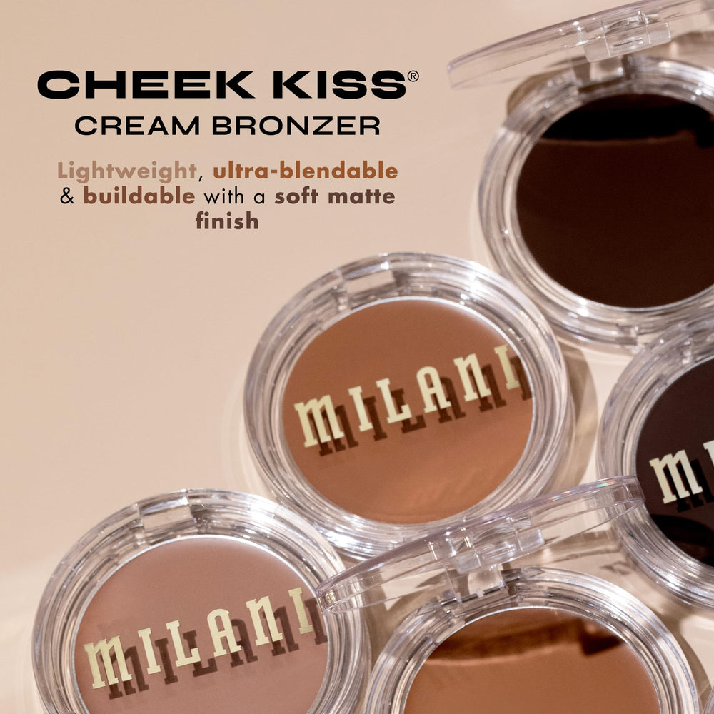 Milani Bronceador Cremoso para Pómulos, enfoque en pómulos, difuminado suave para piel uniforme.