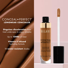 Milani Conceal + Perfect con ácido hialurónico para hidratación facial suave