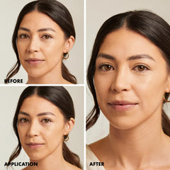 Aplicación en ojos con Milani Conceal + Perfect, acabado natural.