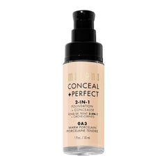 Cobertura de imperfecciones con Milani Conceal + Perfect para tono uniforme.