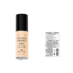 Milani Conceal + Perfect, tono claro natural para piel uniforme y natural.