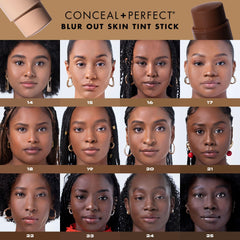 Milani Conceal + Perfect Skin Tint Stick, efecto difuminado que minimiza imperfecciones visibles.