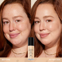 Textura cremosa Milani Conceal + Perfect con acabado natural en porcelana.